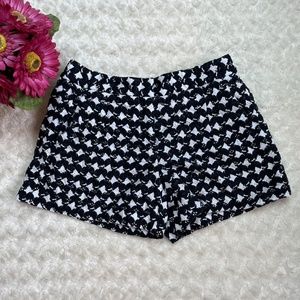 THEORY Eyelet Black / White Print Shorts Size 2